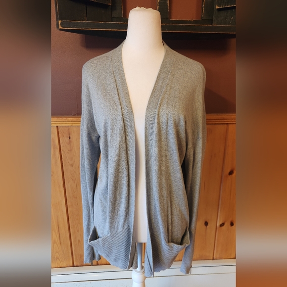 Michael Kors Sweaters - Michael Kors Gray Cardigan Sweater With Pockets + Zippers Size Medium